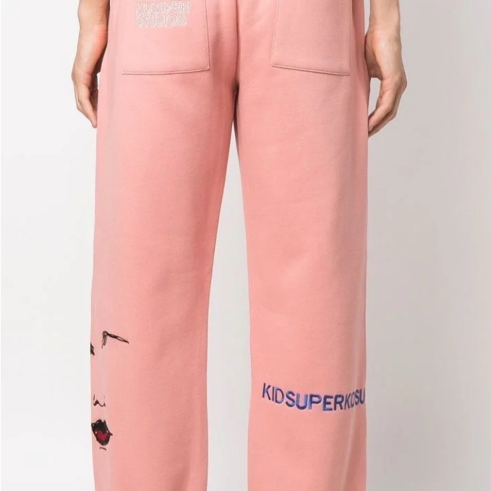 KidSuper Studios Logo Pink Sweatshirt and Sweatpants, with Embroidered Motif - Picture 4 of 16